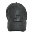 Louis Vuitton Cap Monogram Shadow Black Silver Hat Leather