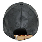 Louis Vuitton Cap Monogram Shadow Black Silver Hat Leather — view 2