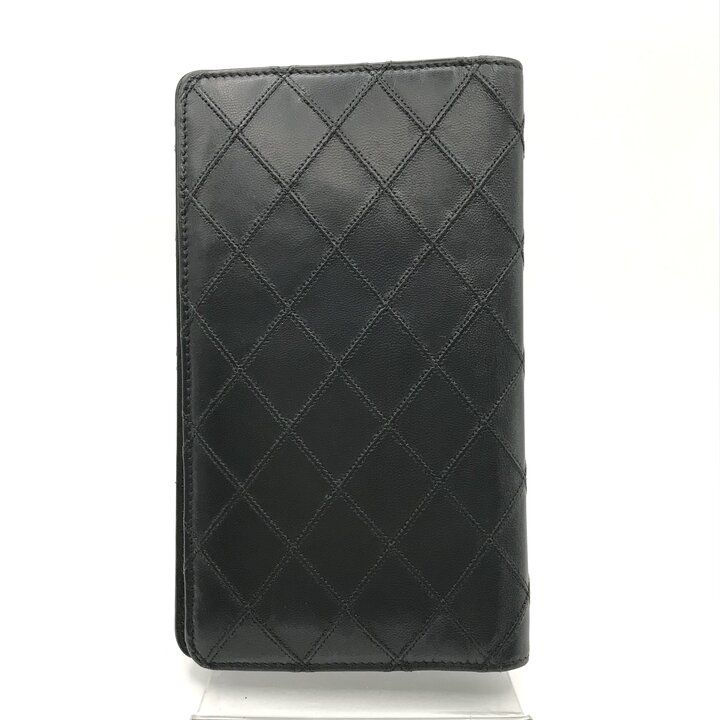 Chanel Bifold Wallet Leather Black Coin Case — view 2