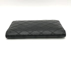 Chanel Bifold Wallet Leather Black Coin Case — view 3