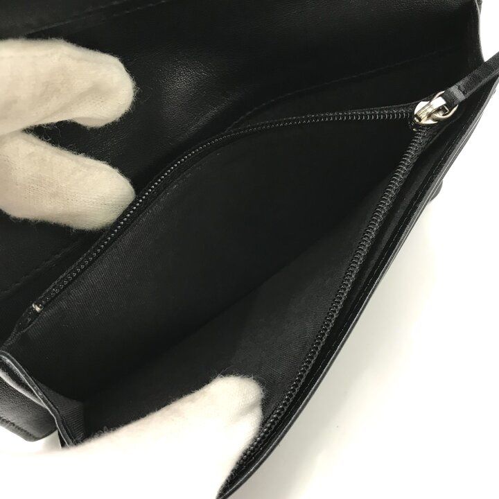 Chanel Bifold Wallet Leather Black Coin Case — view 8