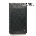 Chanel Bifold Wallet Leather Black Coin Case