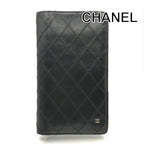 Chanel Bifold Wallet Leather Black Coin Case