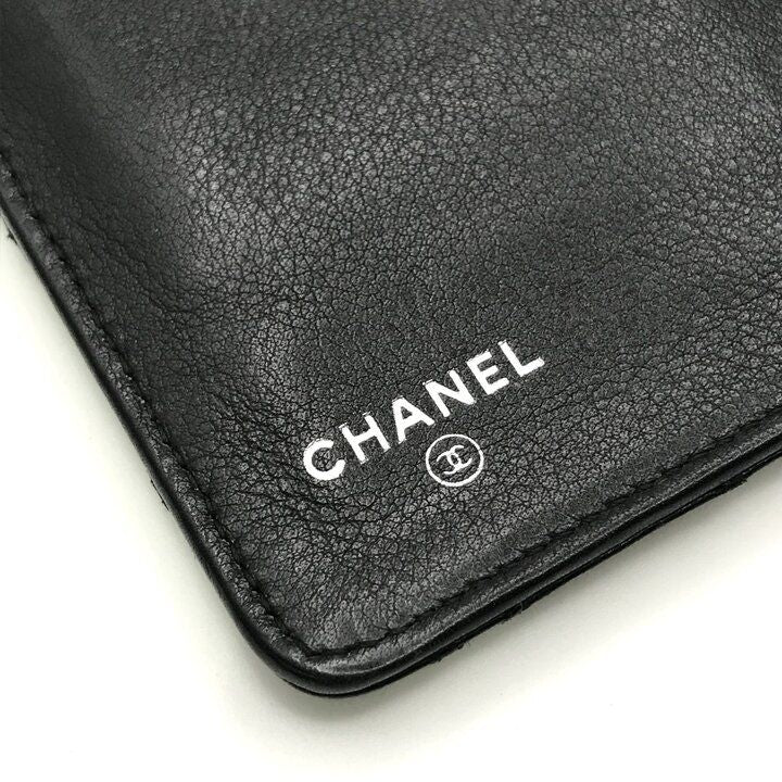 Chanel Bifold Wallet Leather Black Coin Case — view 7
