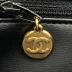 Chanel Quilted Lambskin Chain Shoulder Bag Tote Black — view 8