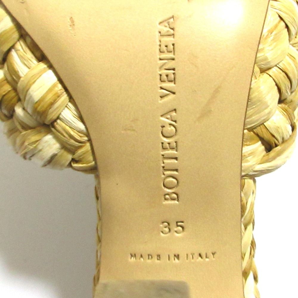 Bottega Veneta Raffia Mules Sandals 35 Natural — view 9