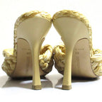 Bottega Veneta Raffia Mules Sandals 35 Natural — view 3