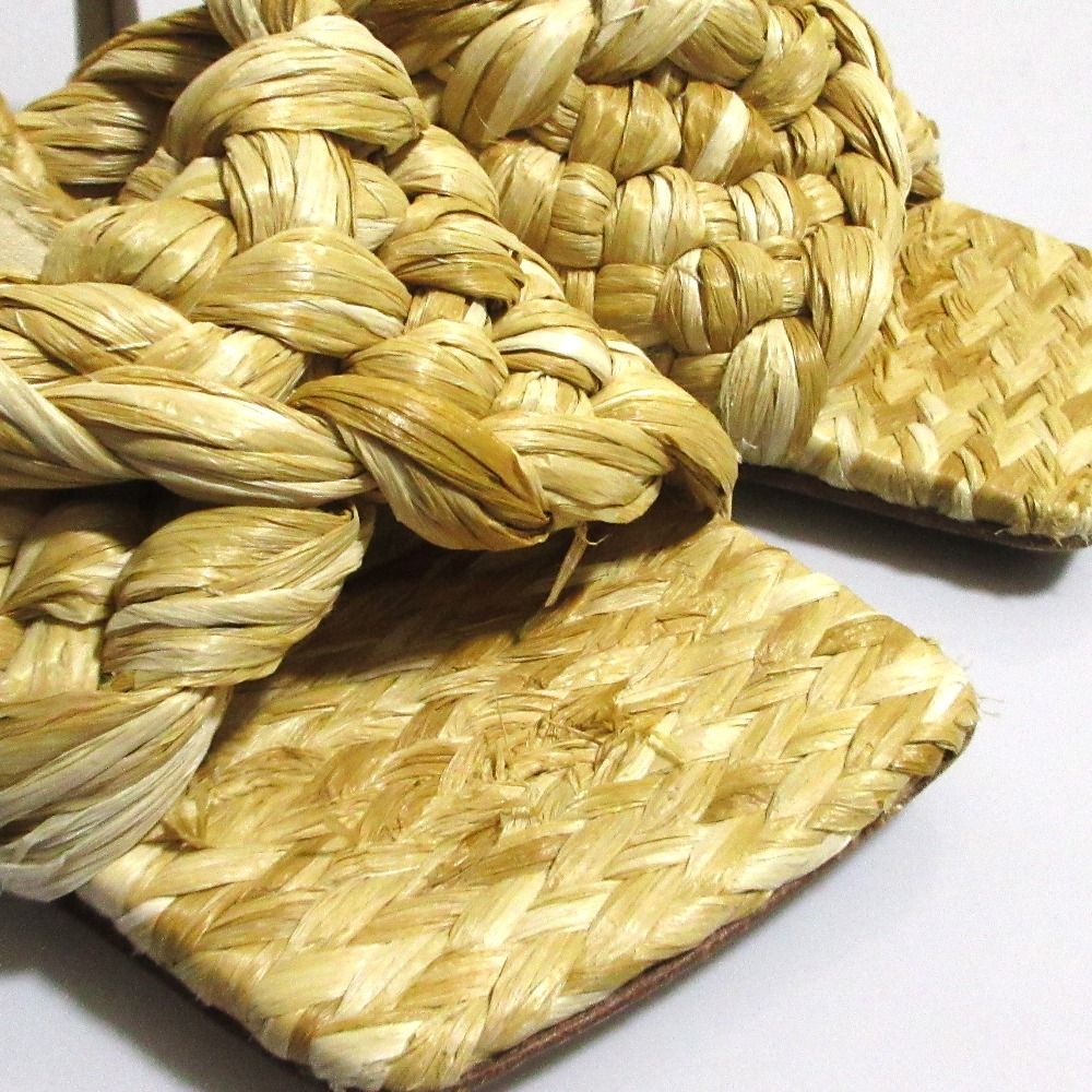 Bottega Veneta Raffia Mules Sandals 35 Natural — view 5