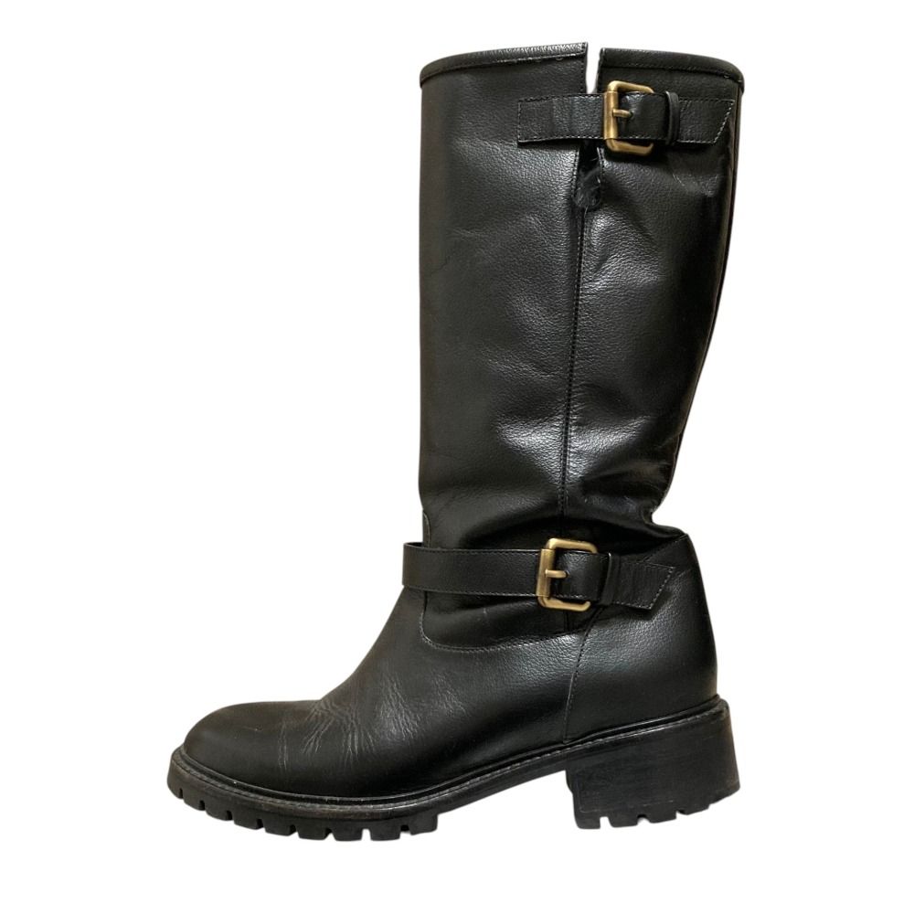 Fendi Leather Engineer Boots 39 Black — view 4