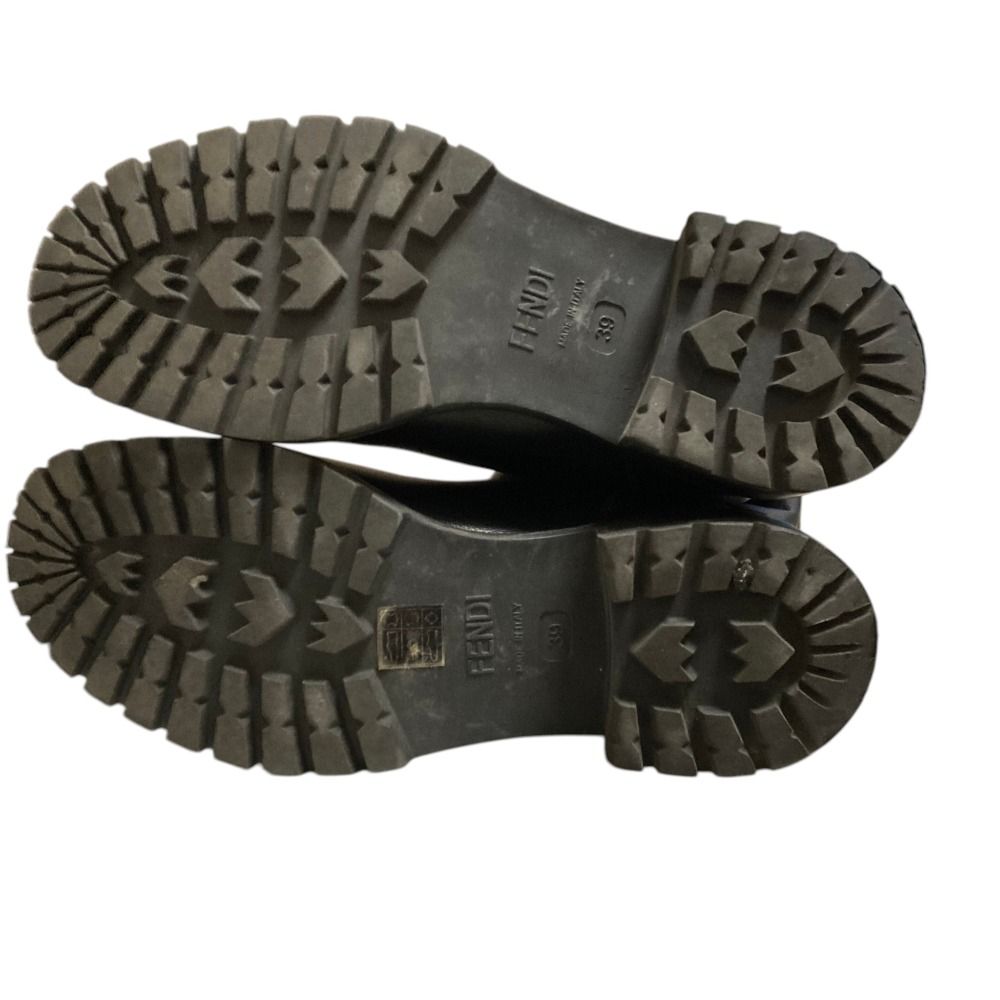 Fendi Leather Engineer Boots 39 Black — view 9