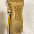 Hermes Striped Ribbon Strap Jute Sandals 37 Multicolor — view 8