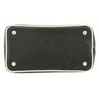Prada Patchwork Canapa Mini 2-Way Shoulder Bag Black Navy — view 6