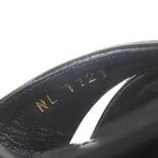 Louis Vuitton Monogram Empreinte Ankle Strap High Heels Sandals 35 Navy — view 8