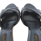 Louis Vuitton Monogram Empreinte Ankle Strap High Heels Sandals 35 Navy — view 7