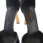 Louis Vuitton Monogram Empreinte Ankle Strap High Heels Sandals 35 Navy — view 6