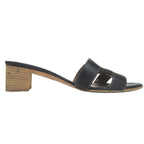 Hermes Leather Mules Sandals 36 Black — view 2