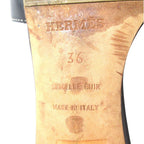 Hermes Leather Mules Sandals 36 Black — view 9
