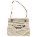 Hermes Sac Aline MM Front Logo Canvas Fabric Leather Shoulder Bag Beige