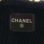 Chanel Sequin Logo Cashmere Knit Hat Black — view 7