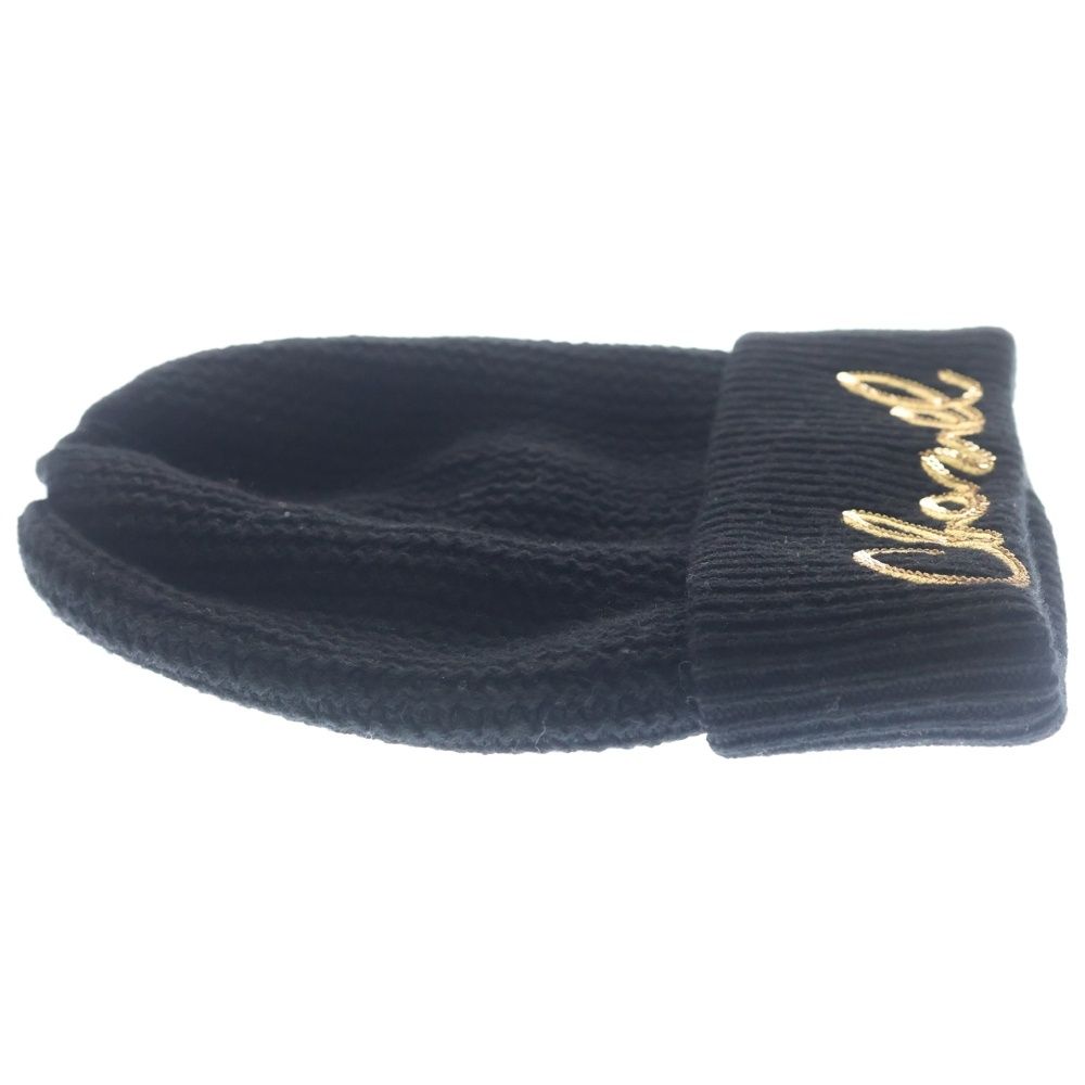 Chanel Sequin Logo Cashmere Knit Hat Black — view 4