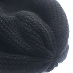 Chanel Sequin Logo Cashmere Knit Hat Black — view 6