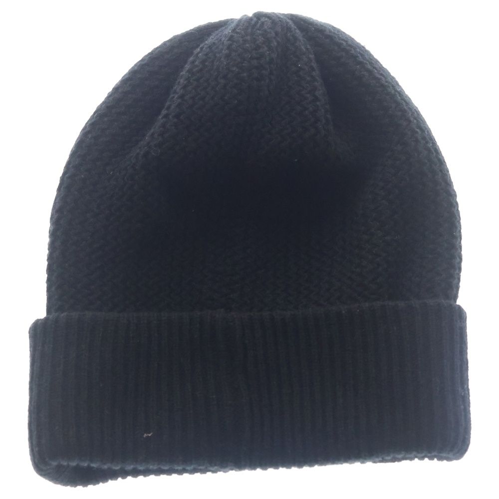 Chanel Sequin Logo Cashmere Knit Hat Black — view 2