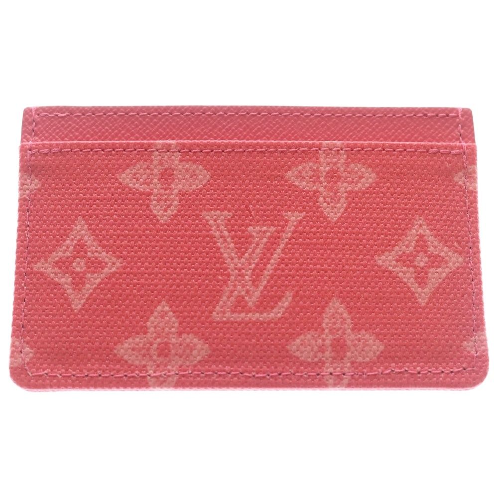 Louis Vuitton Monogram Origin Card Case Business Holder Sample Rose Ribbon Pink