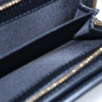 Gucci GG Emblem Compact Wallet Bifold Coin Case Black Leather Gold — view 5