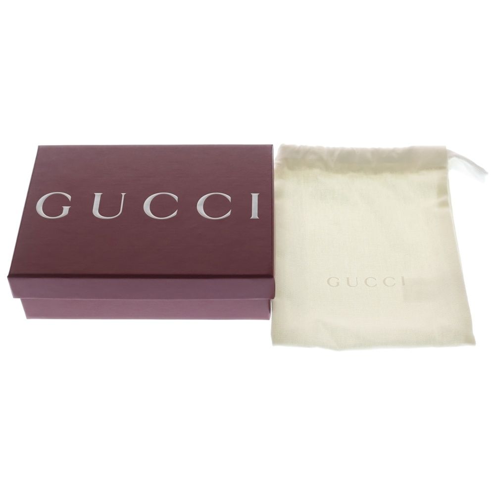 Gucci GG Emblem Compact Wallet Bifold Coin Case Black Leather Gold — view 6