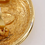 Chanel CC Logo Quilted Vintage Gold Plated Earrings — view 8