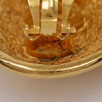 Chanel CC Logo Quilted Vintage Gold Plated Earrings — view 9
