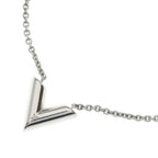 Louis Vuitton Senshal Necklace Pendant Chain Silver