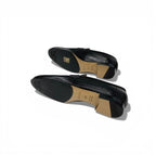 Hermes Paris Loafers Leather Shoes Black Silver Hhardware Moccasins Flat — view 6