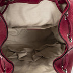 Gucci Bamboo Backpack Tassel Fuchsia Pink Gray Calfskin Leather — view 9