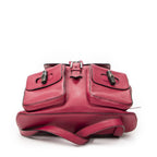 Gucci Bamboo Backpack Tassel Fuchsia Pink Gray Calfskin Leather — view 6