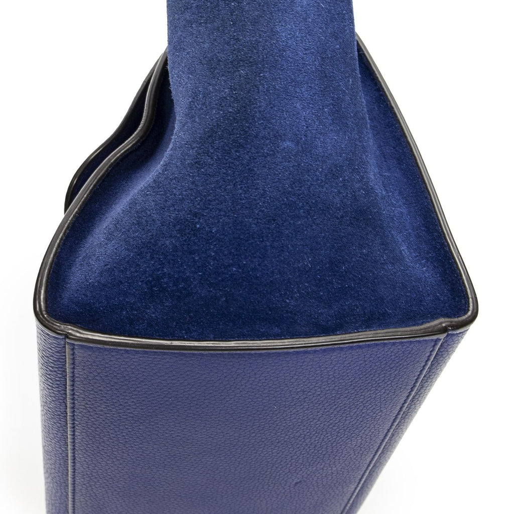 Celine Small Medium Swing Royal Blue Gray Calfskin Leather — view 8