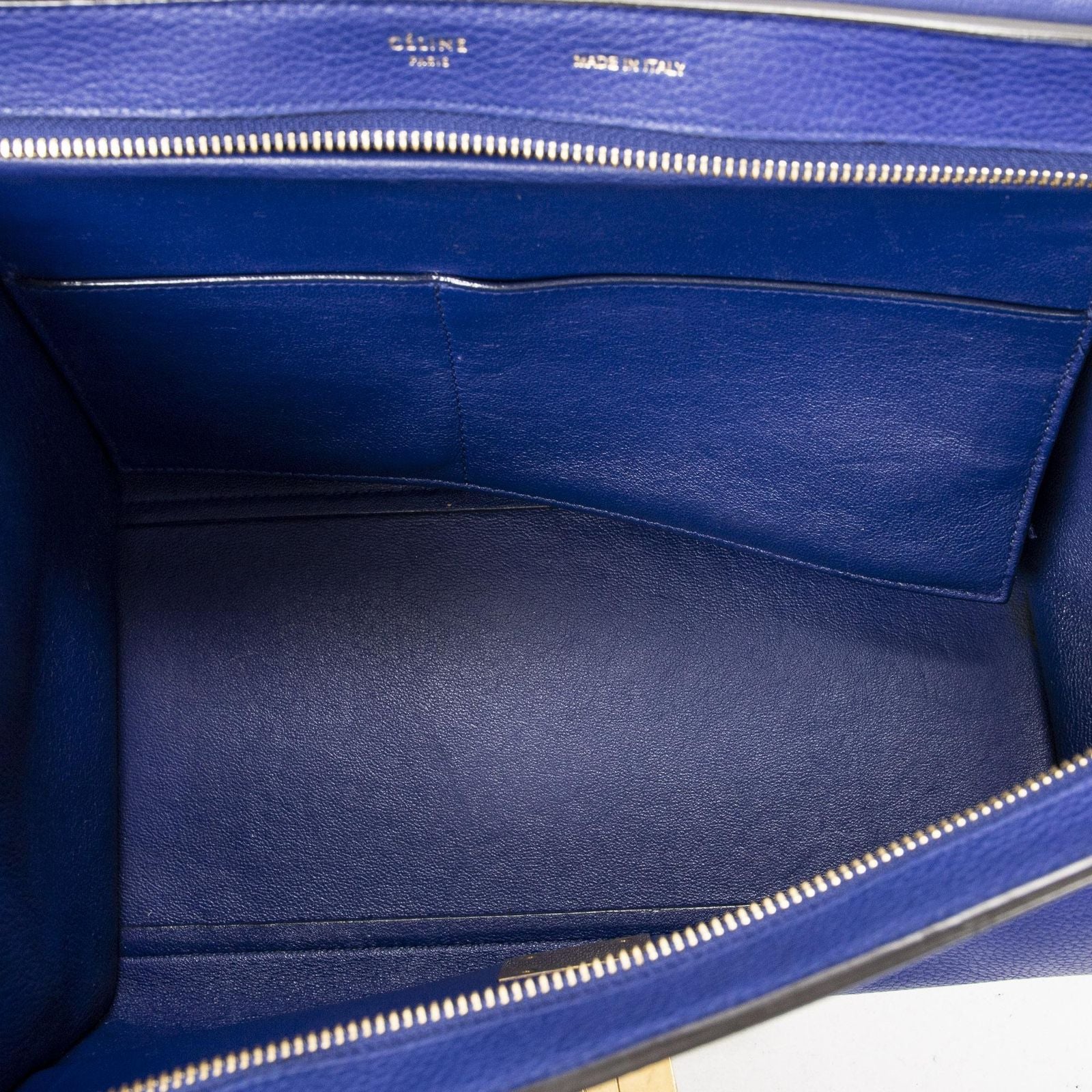 Celine Small Medium Swing Royal Blue Gray Calfskin Leather — view 9