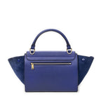 Celine Small Medium Swing Royal Blue Gray Calfskin Leather — view 5