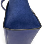 Celine Small Medium Swing Royal Blue Gray Calfskin Leather — view 7