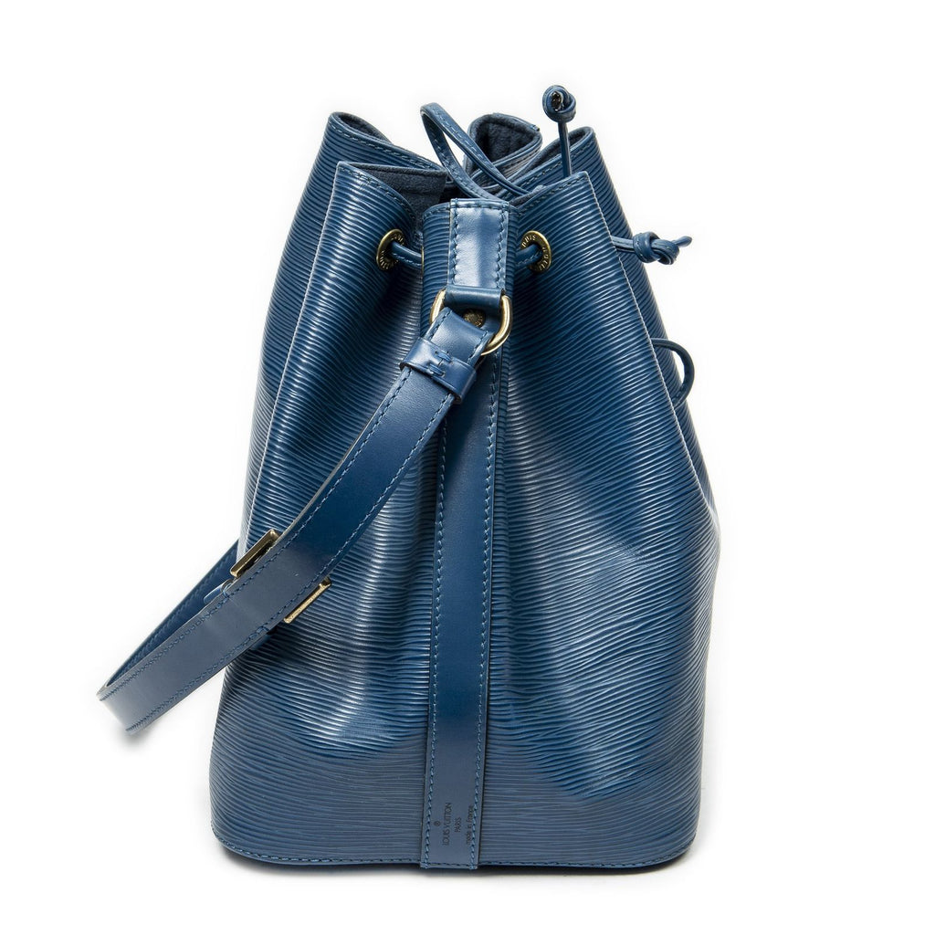 Louis Vuitton Noe Blue Epi Handbag — view 4