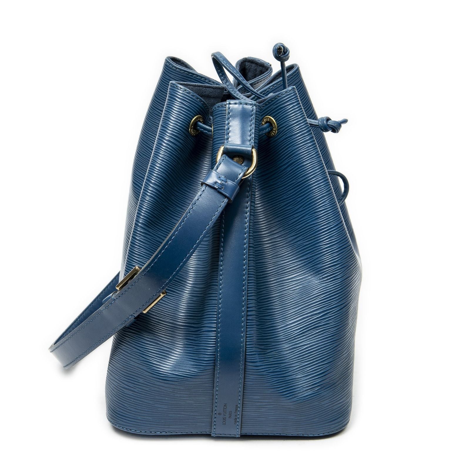 Louis Vuitton Noe Blue Epi Handbag — view 4