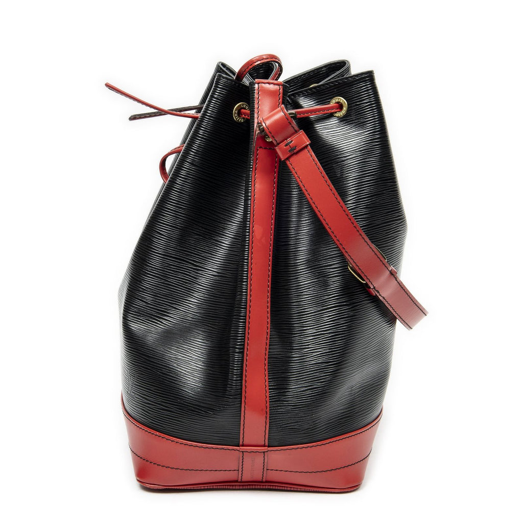 Louis Vuitton Noe Bicolor Black Red Epi Handbag — view 3