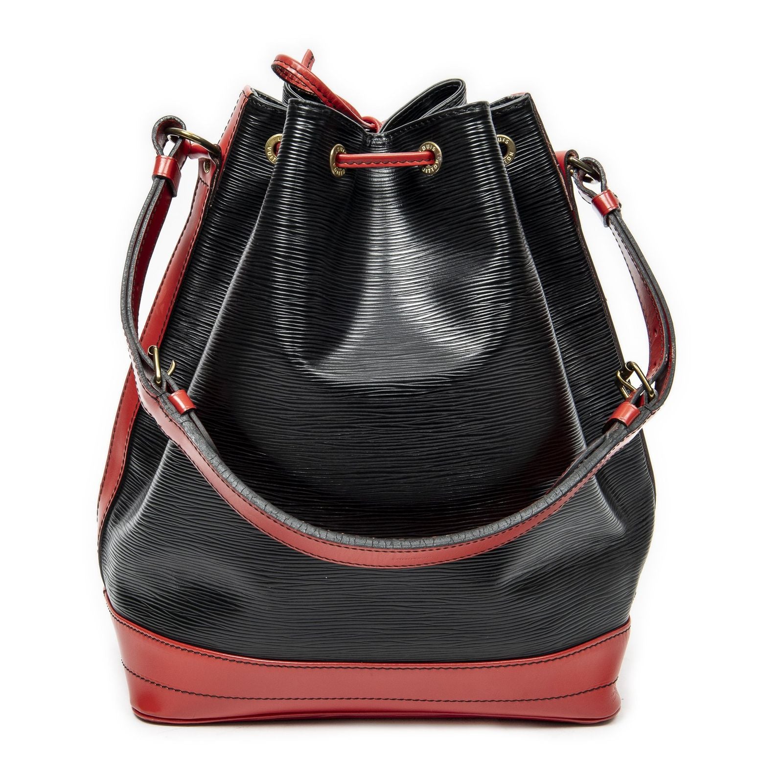 Louis Vuitton Noe Bicolor Black Red Epi Handbag — view 5