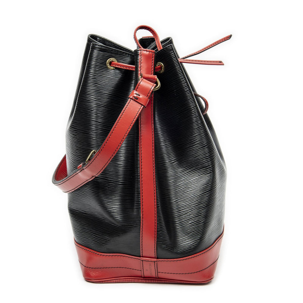 Louis Vuitton Noe Bicolor Black Red Epi Handbag — view 4