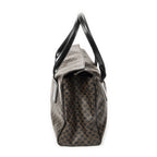 Celine Fold Over Tote Black Brown Macadam Canvas — view 3