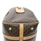 Celine Small Boston Beige Brown Macadam Canvas Shoulder Bag — view 8