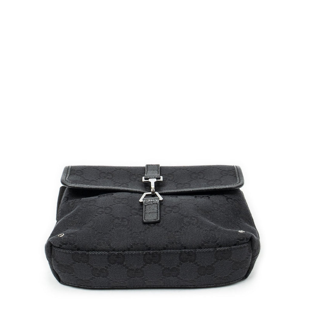 Gucci Small Waist Pouch Black GG Canvas — view 3
