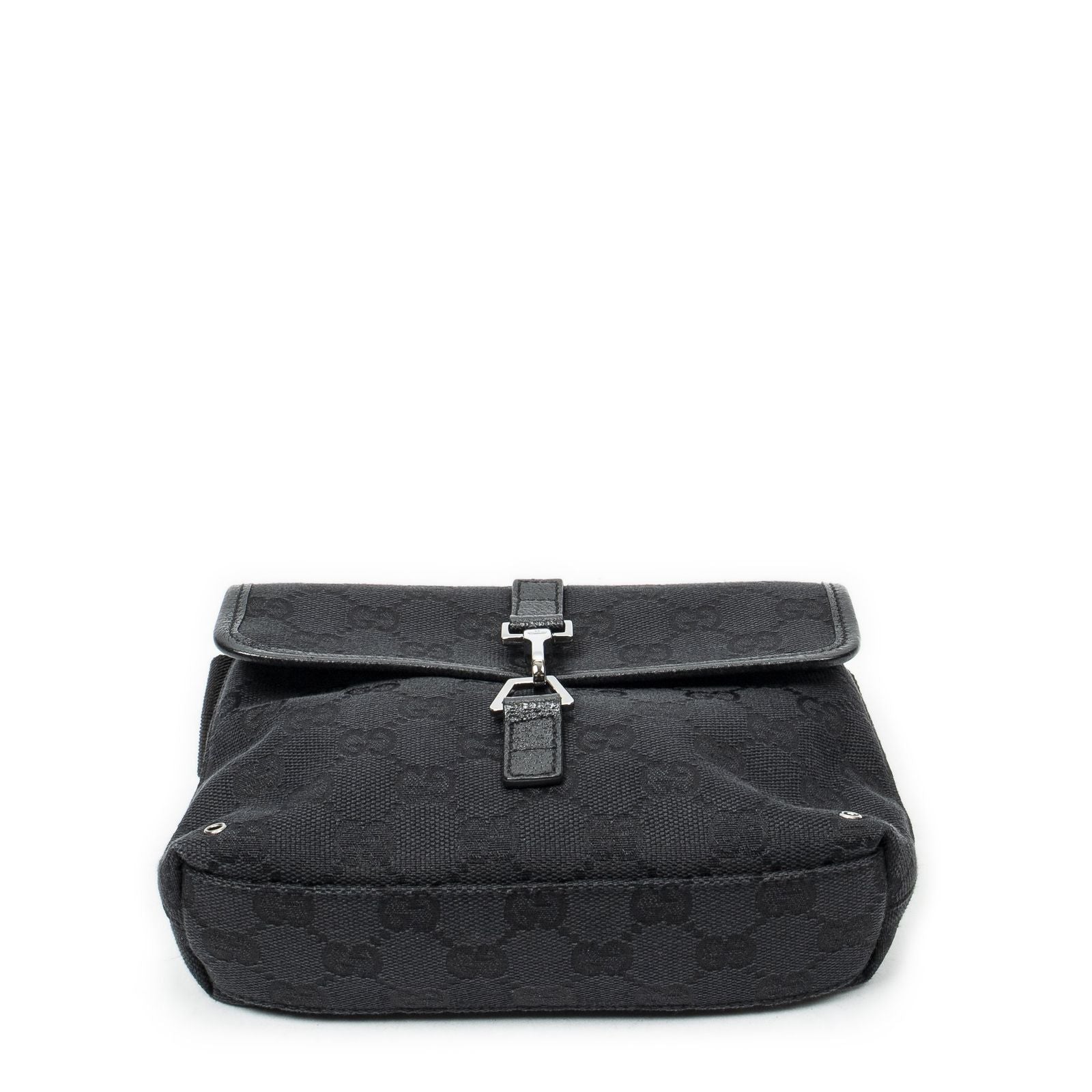Gucci Small Waist Pouch Black GG Canvas — view 3