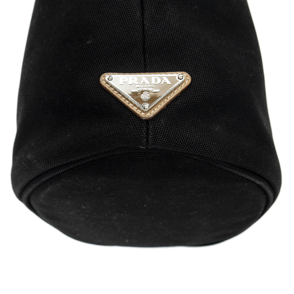 Prada GST Tote Black Canapa Canvas — view 7