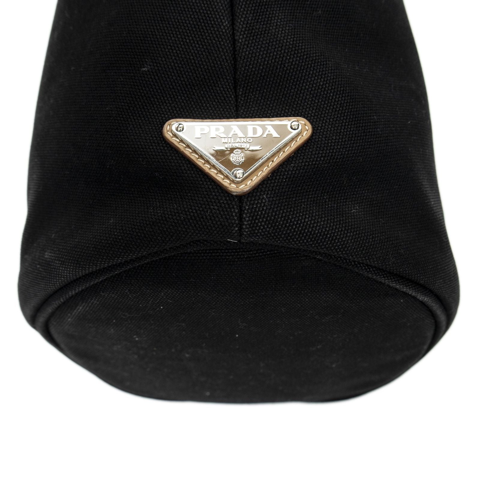 Prada GST Tote Black Canapa Canvas — view 7